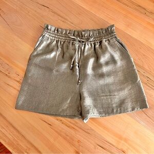 ZARA golden metallic shorts